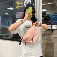 2021 new ladies chest bag trend ins sports and leisure messenger bag fashion trend solid color chest bag messenger backpack