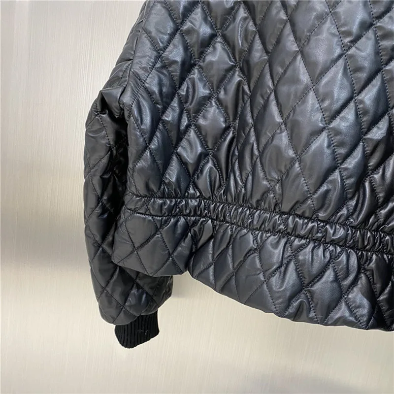 

2020 New Winter Plus Cotton Genuine Leather Jacket Women Natural Mink Fur Collar Real Sheepskin Leather Coat Slim Fit