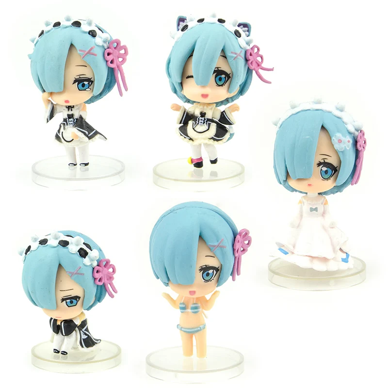 

Японские капсульные игрушки аниме милая каваи горничная Одежда Бикини платье принцессы Рем глухая коробка гашапон фигурки Настольный орна...