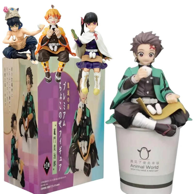 

Kimetsu no Yaiba Anime Figure Hashibira Inosuke Agatsuma Zenitsu Action Figure Demon Slayer Premium Chokonose Figurine Toys