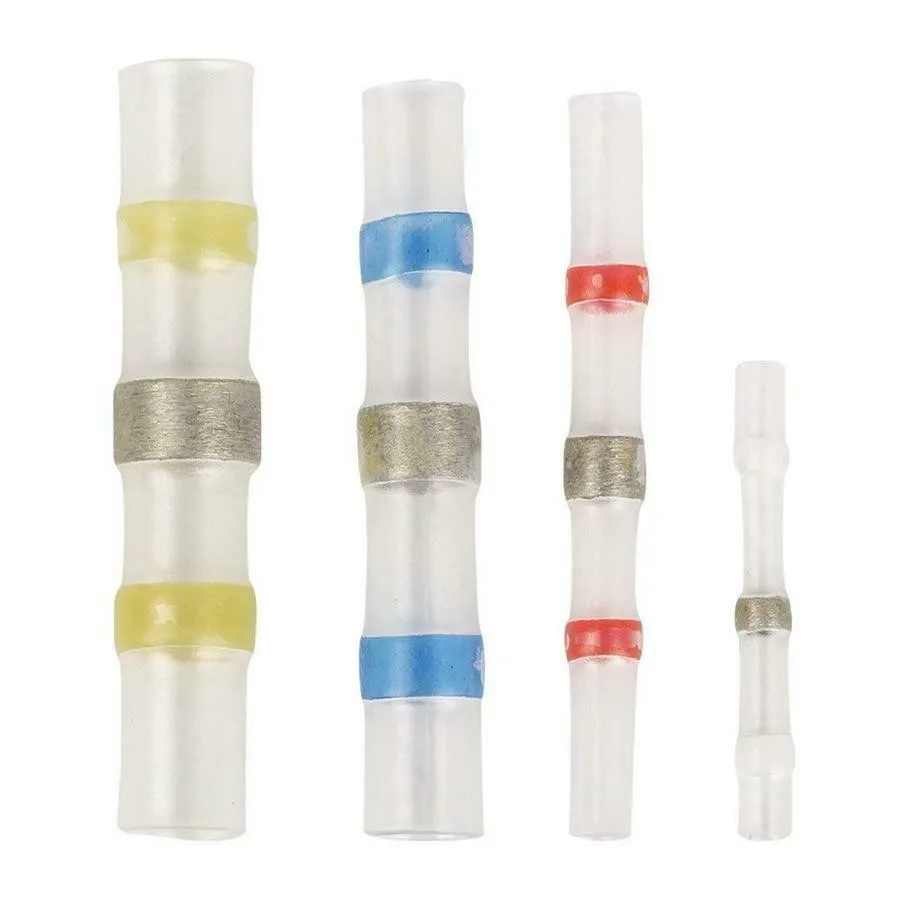 

400X Car Solder Insulated Seal Heat Shrink Wire Splice Butt Connector Kit Boxed Electrical Wire Car Insulated Terminal
