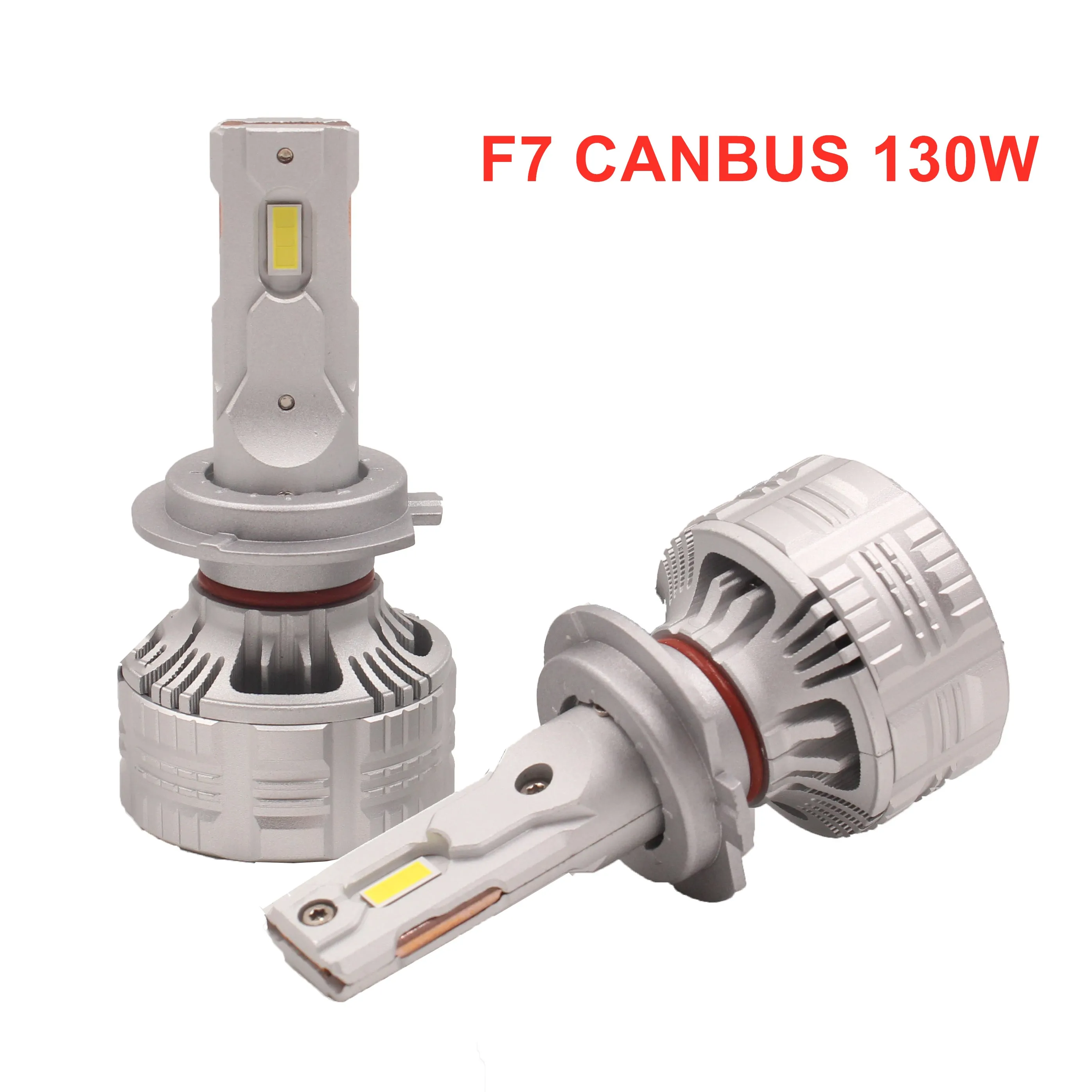 Новинка светодиодная лампа для фар F7 130 Вт H7 H4 Canbus H8 H11 9005 Hb3 Hb4 6500K белая
