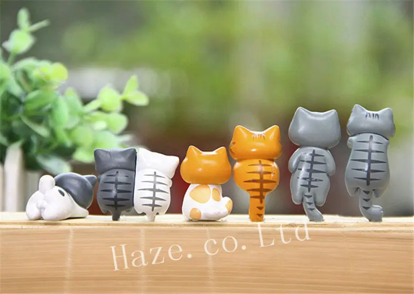 6 шт./компл. аниме Neko Atsume кошка ПВХ фигурка домашнее украшение Милая модель