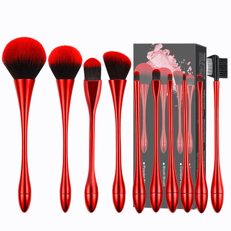 

Red Powder Blush Brush Professional Make Up Brush Large Cosmetic Face Cont Cosmetic Face Cont brocha colorete Make Up Tool