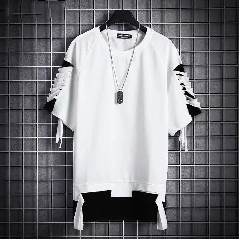 Футболка мужская в стиле Харадзюку короткий рукав топ футболка хип-хоп уличная