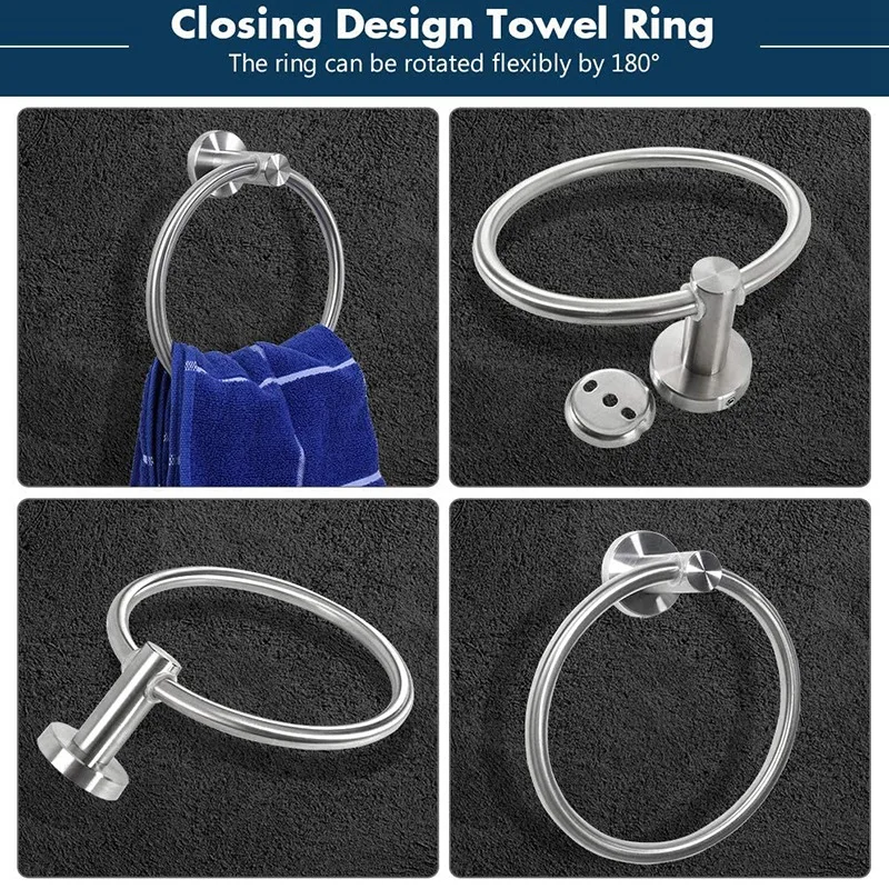 Набор из 6 предметов Ванная комната комплект Полотенца Бар В входят 24 дюйма