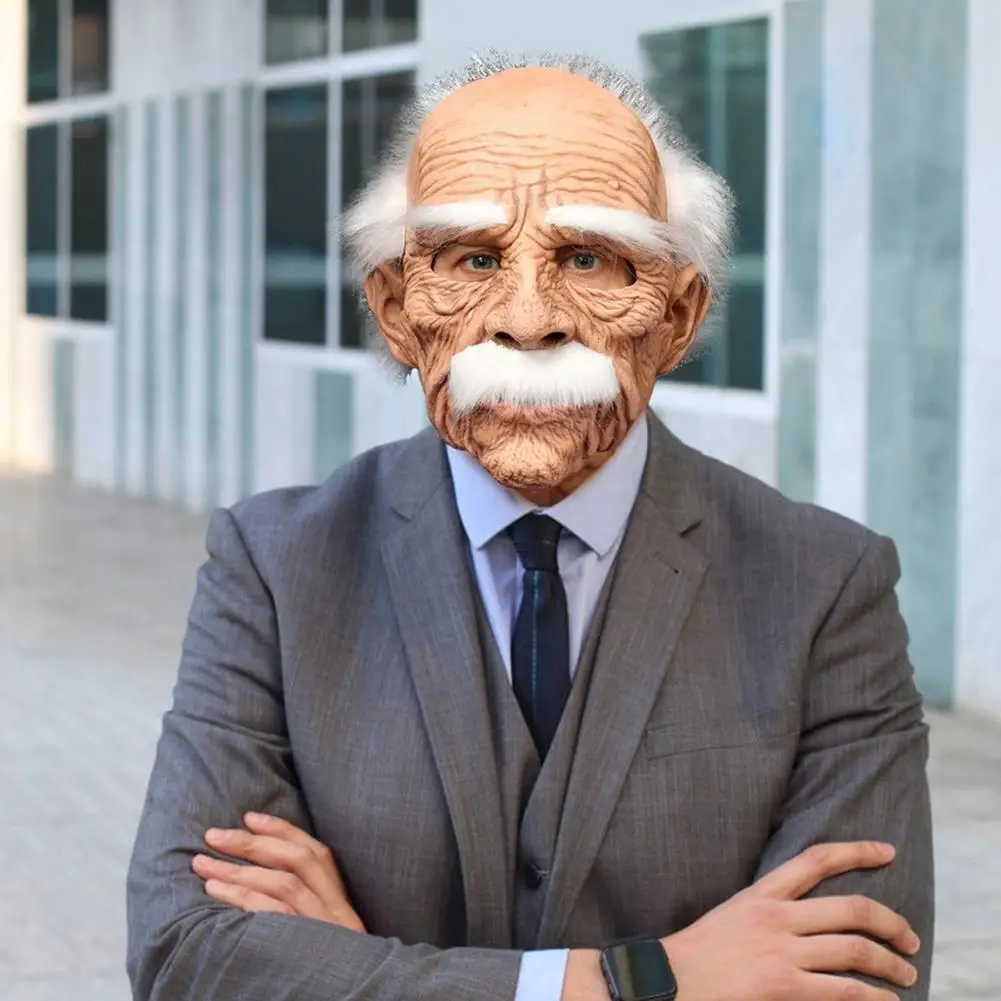 

Another Me-The Elder Halloween Holiday Funny Cosplay Prop Masks Supersoft Old Man Adult Mask Face Cover Creepy Party Decoration