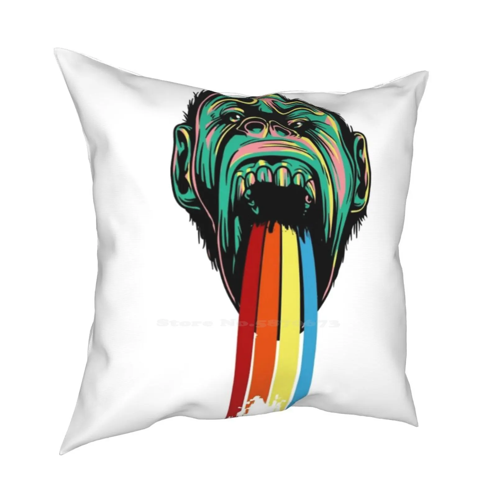 Разноцветные обезьянки Спальня офисные Hug наволочка Labama каштан Toomers угловой дачи