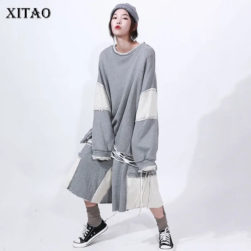 XITAO плиссированная Женская толстовка женская корейская мода новинка 2019 осенний