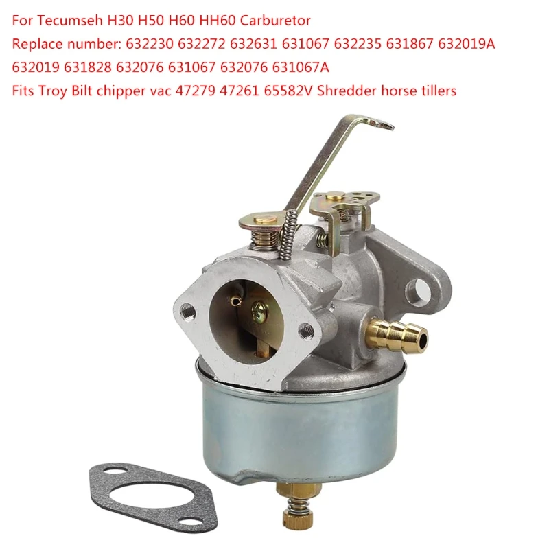 

632272 Carburetor with Gasket for Tecumseh Carb H30-HH60 632230 Tiller Engin F3MB