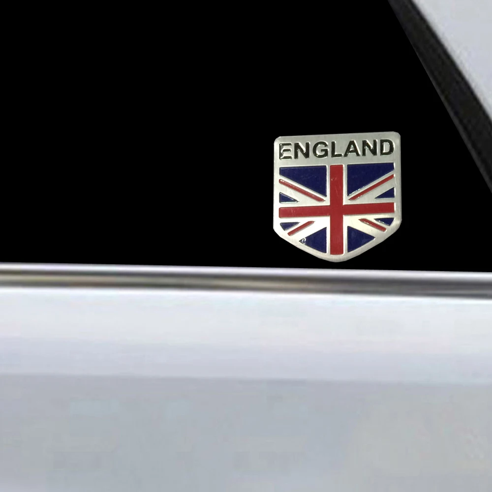 

1Pcs UK England Flag Car SUV Pickup Body Fender Tailgate Aluminum Metal Emblem Sticker Badge Decal Decor Exterior Accessories