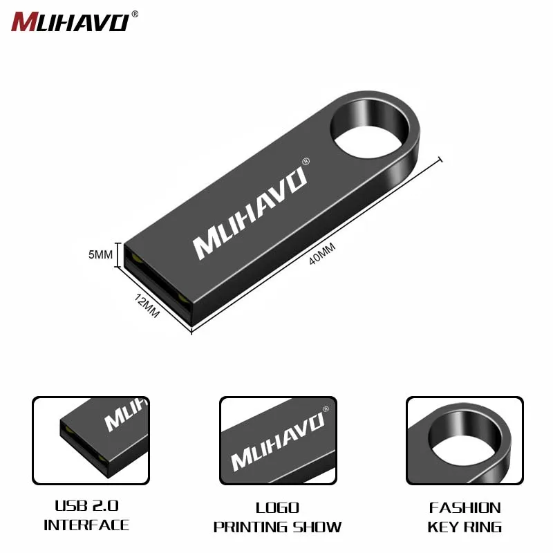Ручка-накопитель 64 ГБ 32 usb флеш-накопитель 128 16 металлическая флешка 8 4 Гб память