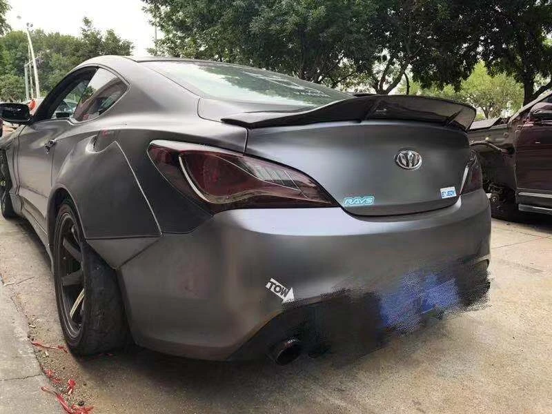 Используется для hyundai Genesis Coupe спойлер 2009 10 11 12 лет глянцевое углеродное волокно/FRP заднее крыло R стиль спойлер, аксессуары