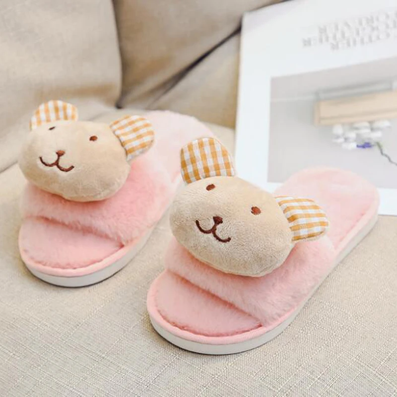 Новые милые зимние носки с мультипликационным принтом Медвежонок для девочек