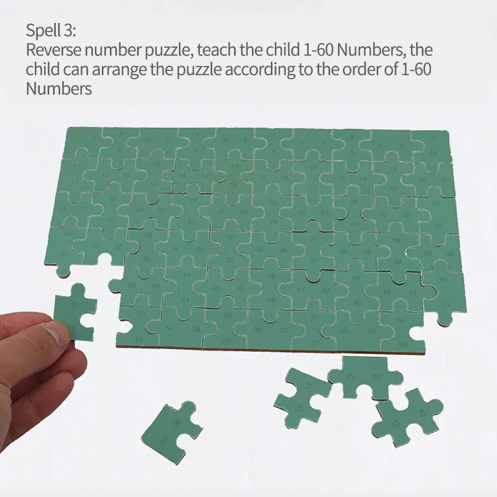 

60 Pieces Christmas Puzzle Toy Wooden Puzzle Toys For Children Cartoon Wood Jigsaw Baby Educational Toy Kids Christmas Gift