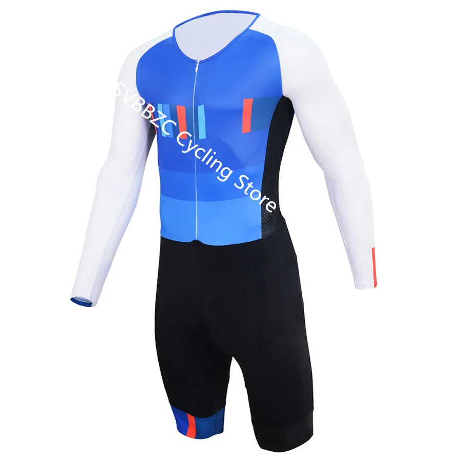 Костюм триатлона с длинным рукавом мужской цельный комплект из Джерси для