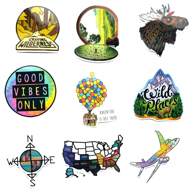 65 шт./лот походные дорожные игрушечные наклейки Приключения Открытый Дикий