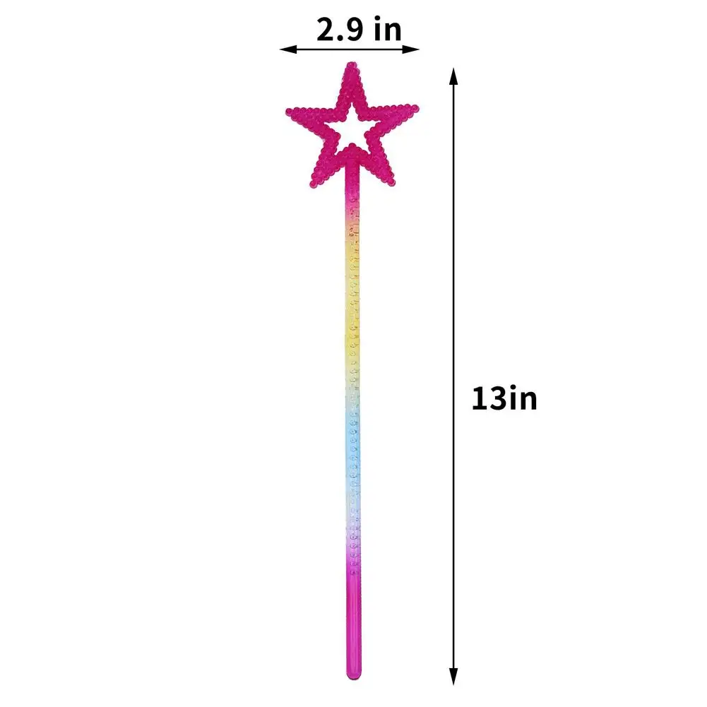 Fairy Wand 13 Inches Golden Silver Angel Star Magic Five-Pointed Plastic Princess Cane For Girls Stage | Игрушки и хобби