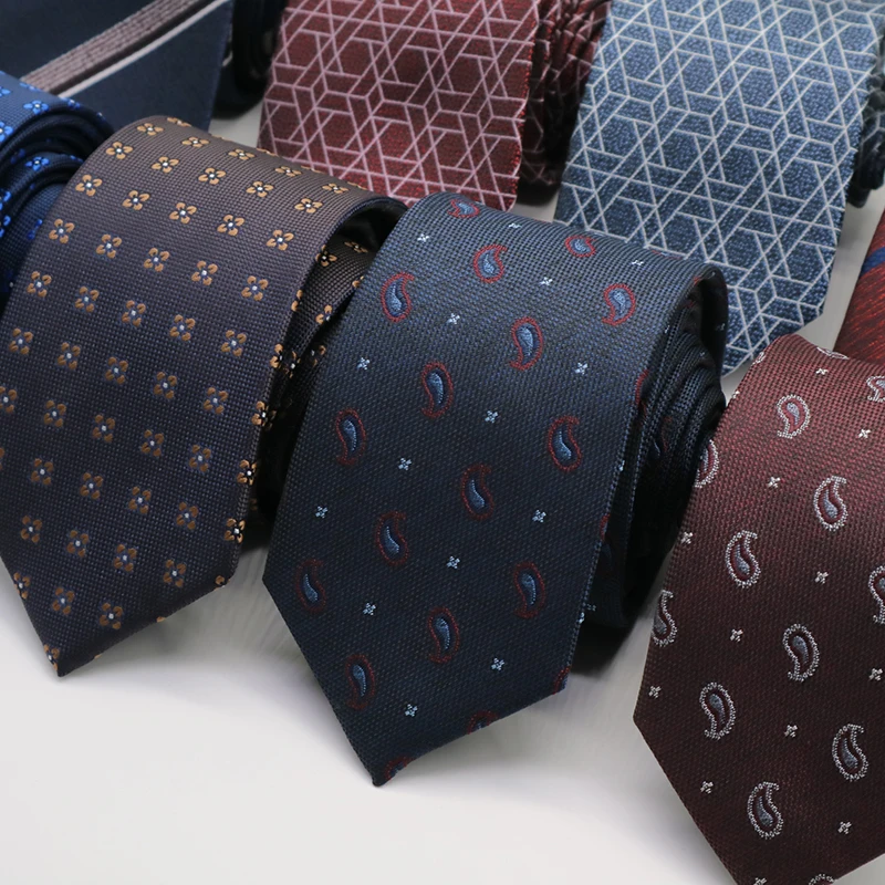 7 см жаккардовые галстуки для мужчин цветочный Галстук Пейсли corbatas формальные
