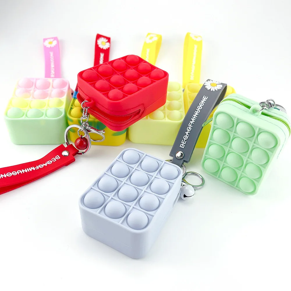 

Coin Purse Keychain Decompression Toy Key Ring Bag Pendant Release Pressure Autistic Children Need Toy Gifts Hanging Decorations