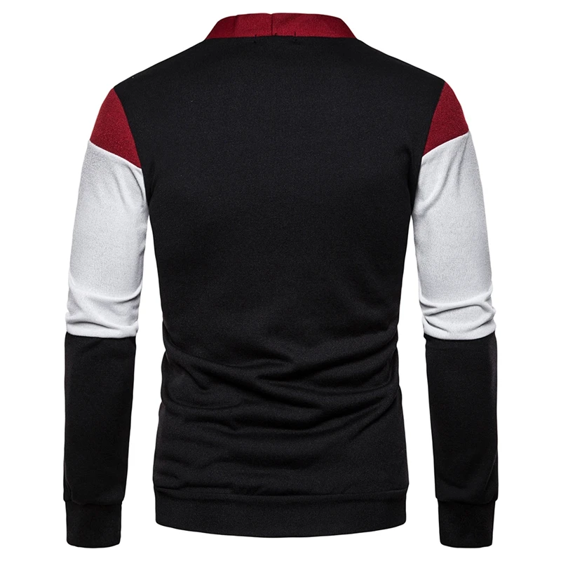 CYSINCOS новинка 2019 мужской вязаный свитер Повседневная Лоскутная куртка