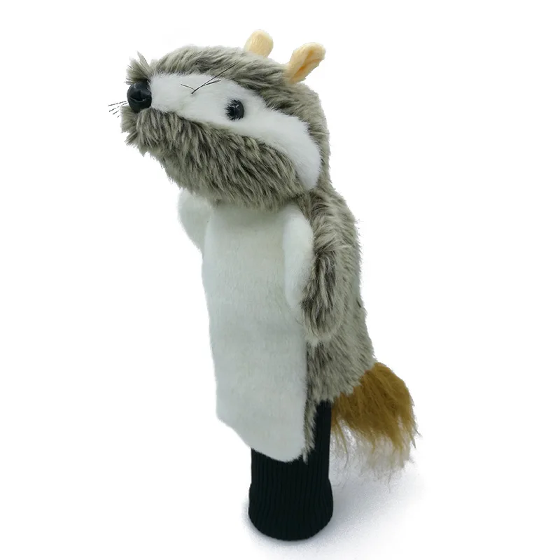 Плюшевый чехол для головы в виде белки гольфа Гибридный с изображением животных