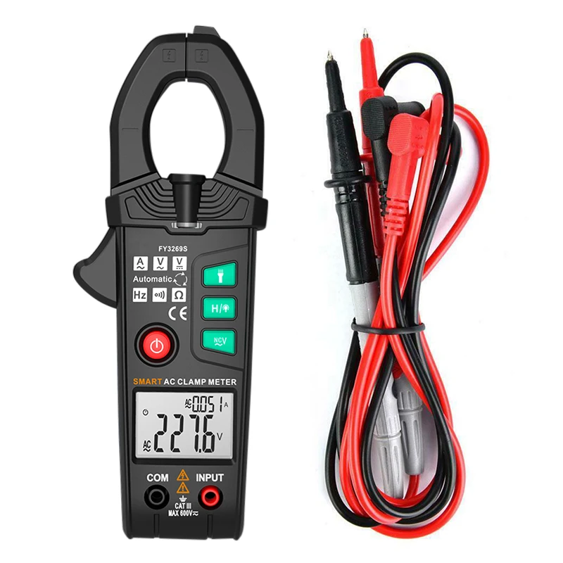 Цифровой мультиметр FY3269S 6000 отсчетов токовый зажим вольтметр амперметр