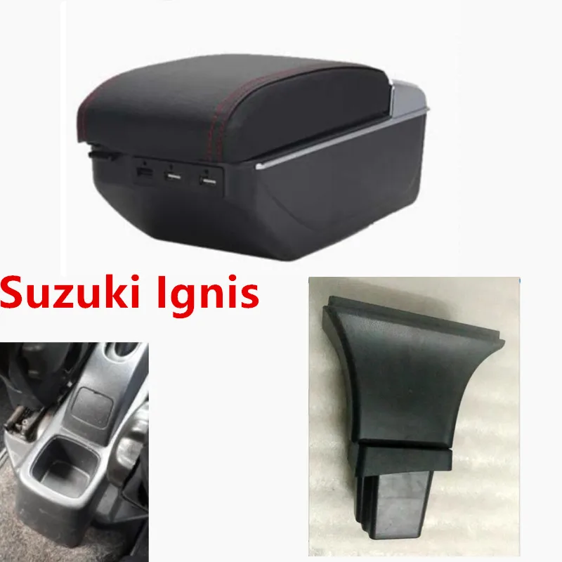 Для suzuki ignis подлокотник коробка центральный магазин содержание коробка продукты интерьер подлокотник хранения автомобиля-Стайлинг Аксессуары часть