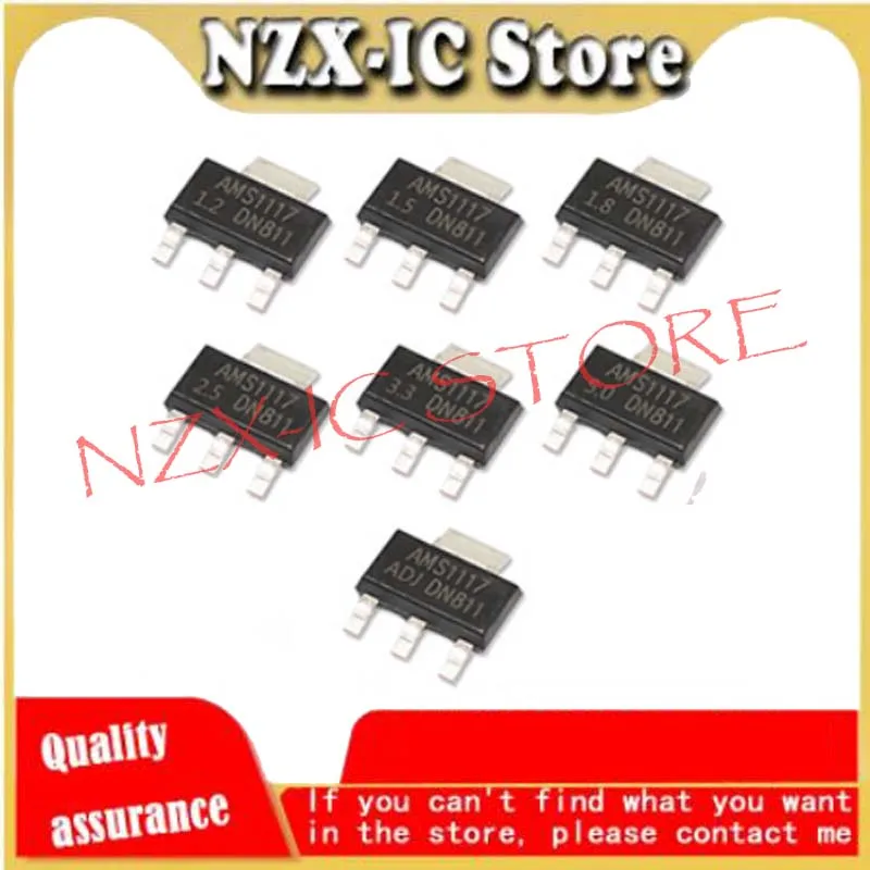 

AMS1117-3.3V/1.2/1.5/1.8/2.5/5.0/ADJ buck regulator chip LDO SOT-223