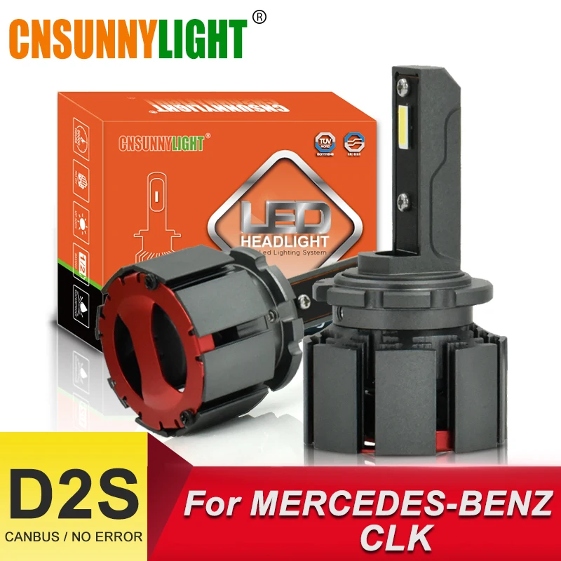 CNSUNNYLIGHT Автомобильный светодиодный фонарь D1S D2S D2R лампы 10000Lm 6000K для Mercedes Benz CLK C208 C209
