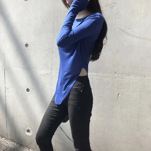 Новинка летний топ Сексуальная футболка Женская эластичная облегающая топы с