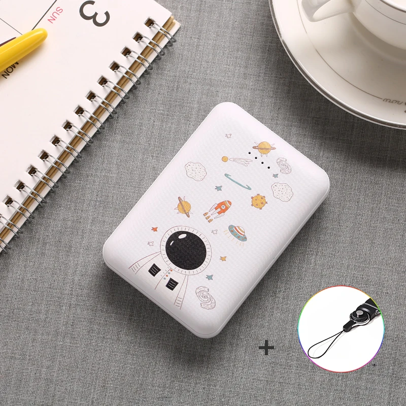 2 10000 мАч Мини портативная зарядка Power Bank Быстрая Зарядка Маленький И Изысканный мультфильм Spaceman powerbank dual usb выход Портативный Power Bank Легко Нести повербанк - Цвет: 2