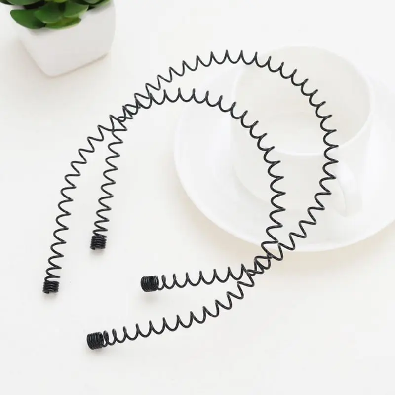 Весенняя повязка на голову невидимая Металлическая черная для мужчин и женщин