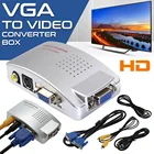 Универсальный преобразователь VGA в TV RCA SVideo VGA сигнальный адаптер преобразователь композитная видеопроекция для ноутбука ПК компьютера