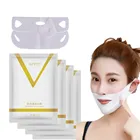 4D лифтинг, маска для лица V-образной формы для похудения и шеи, уменьшает двойной подбородок, шейный подтягивающий бандаж V-образной формы