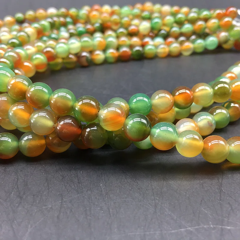 Бусины из натурального полудрагоценного камня круглые бусины в полоску с