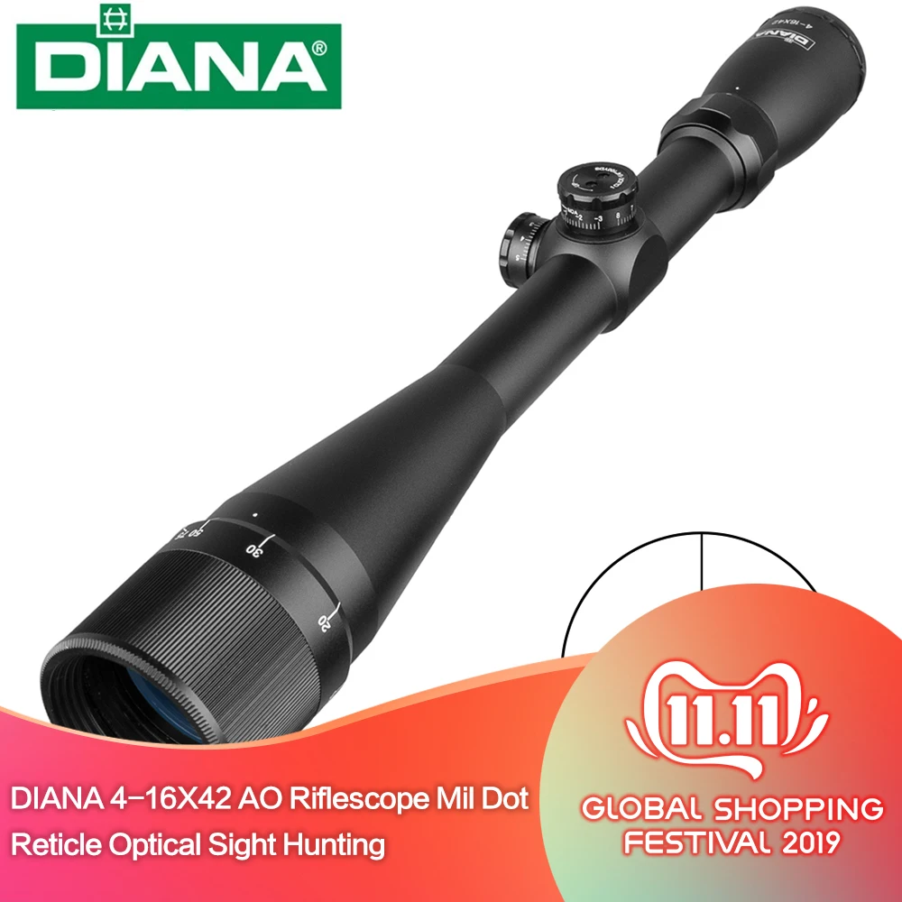 Тактический DIANA 4-16X42 AO Riflescope охотничий прицел оптический прицел Охотничья винтовка