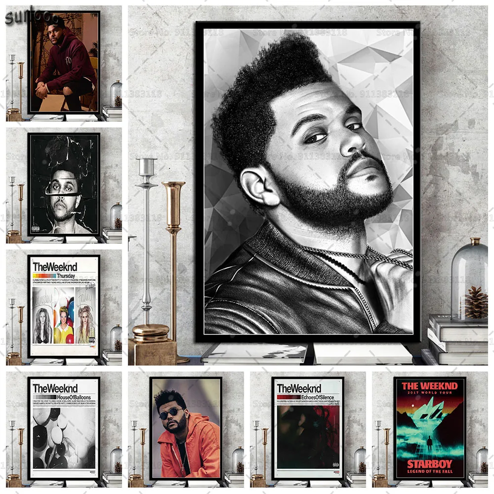 Плакат The Weeknd с музыкой певицей звездами настенные художественные плакаты