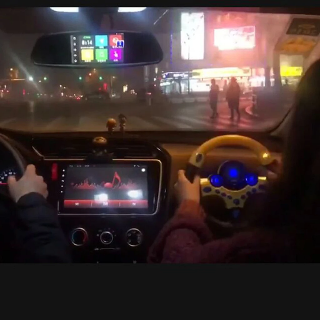 

Learn Steering Wheel Toy, Children's Educational Sounding Toy Cars Simulated Driving Steering Wheel- 2 Colors