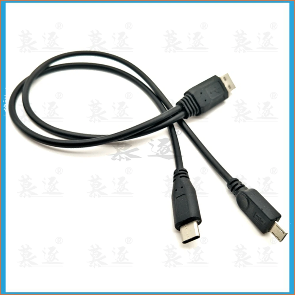 2 в 1 Micro USB Type C кабель для Samsung Xiaomi Быстрый зарядный Android сотовый телефон Microusb
