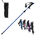 Уличные портативные складные трекинговые палки, регулируемые 5-секционные палки для кемпинга, ходьбы, походов, скандинавский Телескопический клуб, легко помещается в сумку