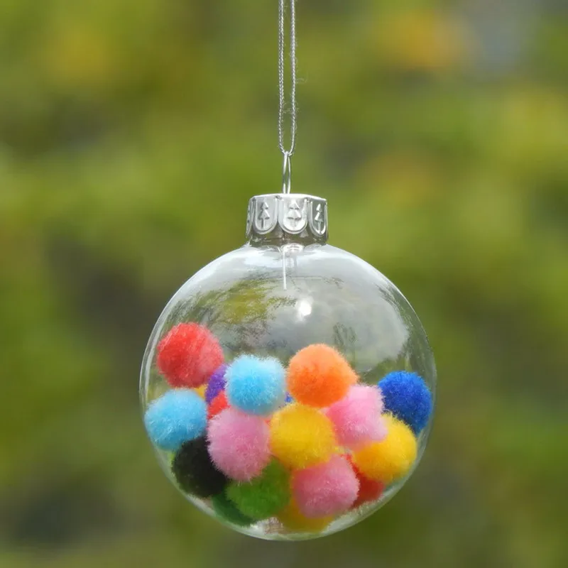 

Diameter=12cm Middle Size Transparent Glass Globe Christmas Day Decoration Tree Hanging Pendant Ball Wedding Prop