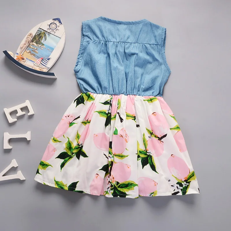 Платье для девочки на крещение с лимоном без рукавов детское праздвечерние