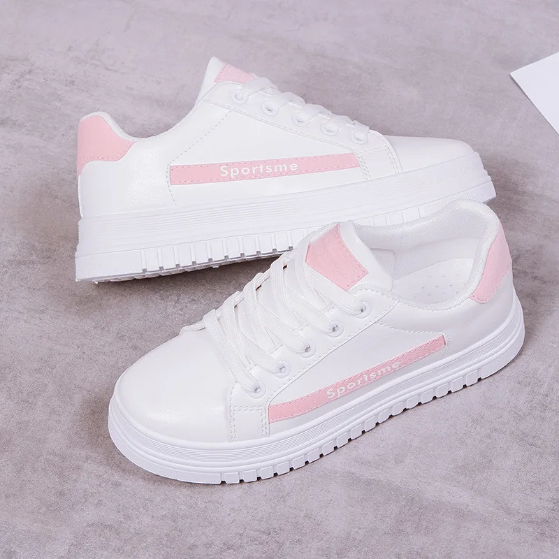 2019 Новинка весны осень белые кроссовки Женская обувь В Корейском стиле Обувь для