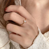 simple gold rings adjustable open thumb finger cuff rings marquise cz band ring for women