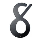 10 см Современный домашний номер для двери, домашний адрес, номера почтового ящика для дома, цифровой дверной знак для улицы, 4 дюйма. #8 алюминий черный