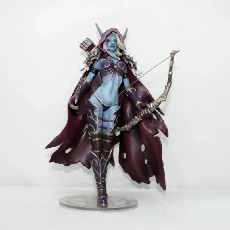 Коллекционные игрушки Sylvanas Windrunner queen ПВХ Аниме Фигурка стрельба из лука модель