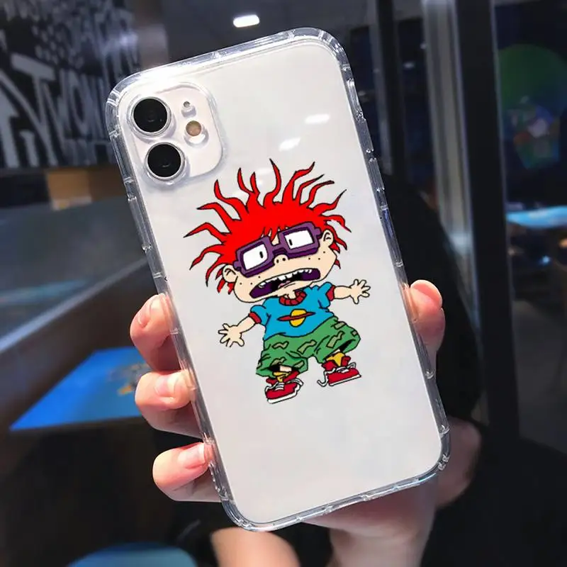 

Cute cartoon Rugrat Phone Case Transparent for iPhone 11 12 mini pro XS MAX 8 7 6 6S Plus X 5S SE 2020 XR