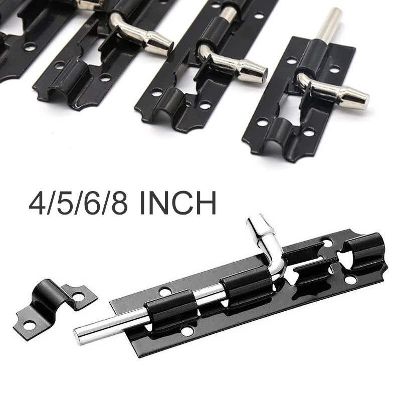 Новый Большой Сад ворота Сарай раздвижных дверей 4/5/6/8 дюймов башня болт Черный