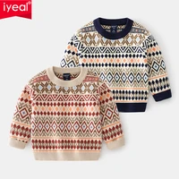 iyeal christmas infant baby sweater winter warm children sweater for boys girls knitted pullover kids outerwear toddler clothes